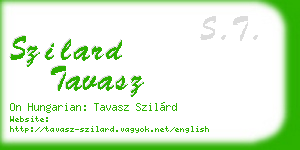 szilard tavasz business card