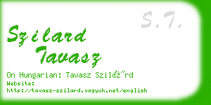 szilard tavasz business card